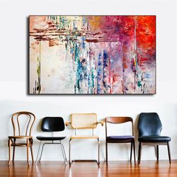 abstract painting canvas wall prints colorful poster and prints wall pictures for living room office decoration bedroom