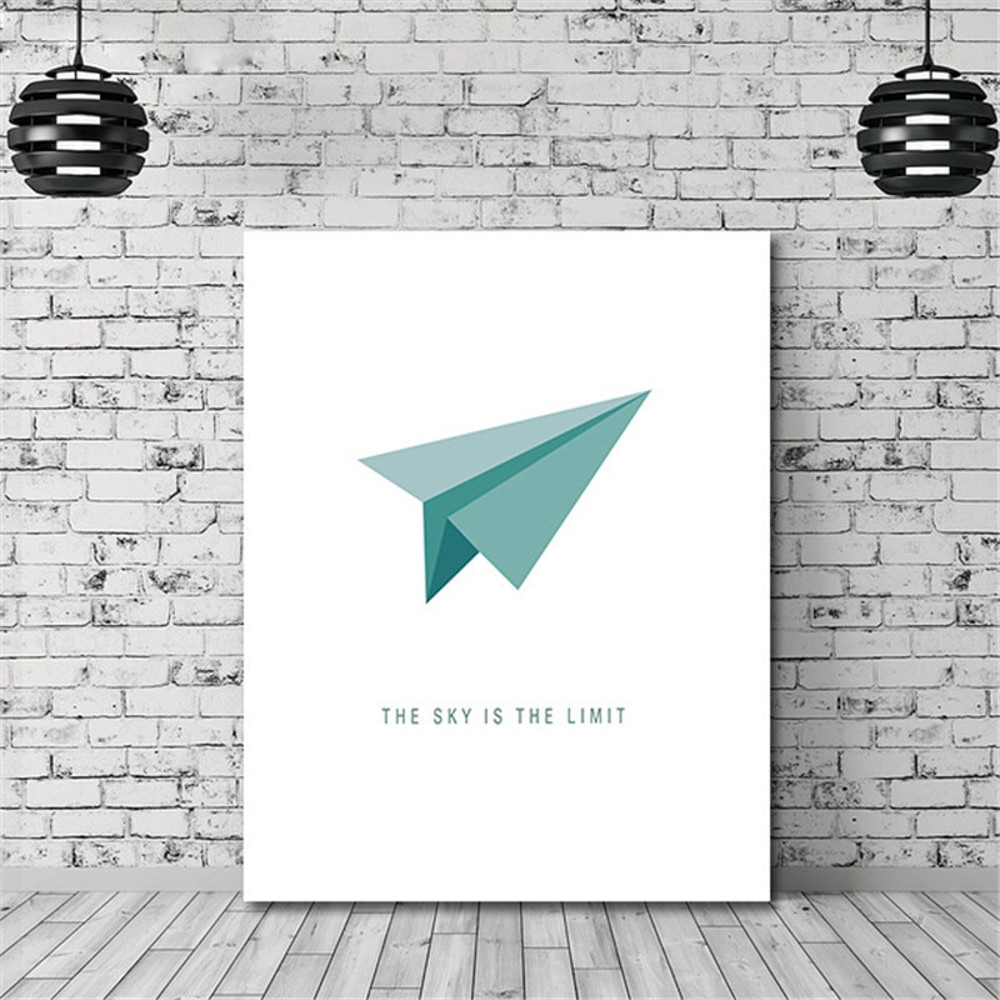 Abstract Paper Plane Modern Minimalism Art icture Nordic Canvas Painting Wall Print Picture For Bedroom Office Home Decor Poster.jpg