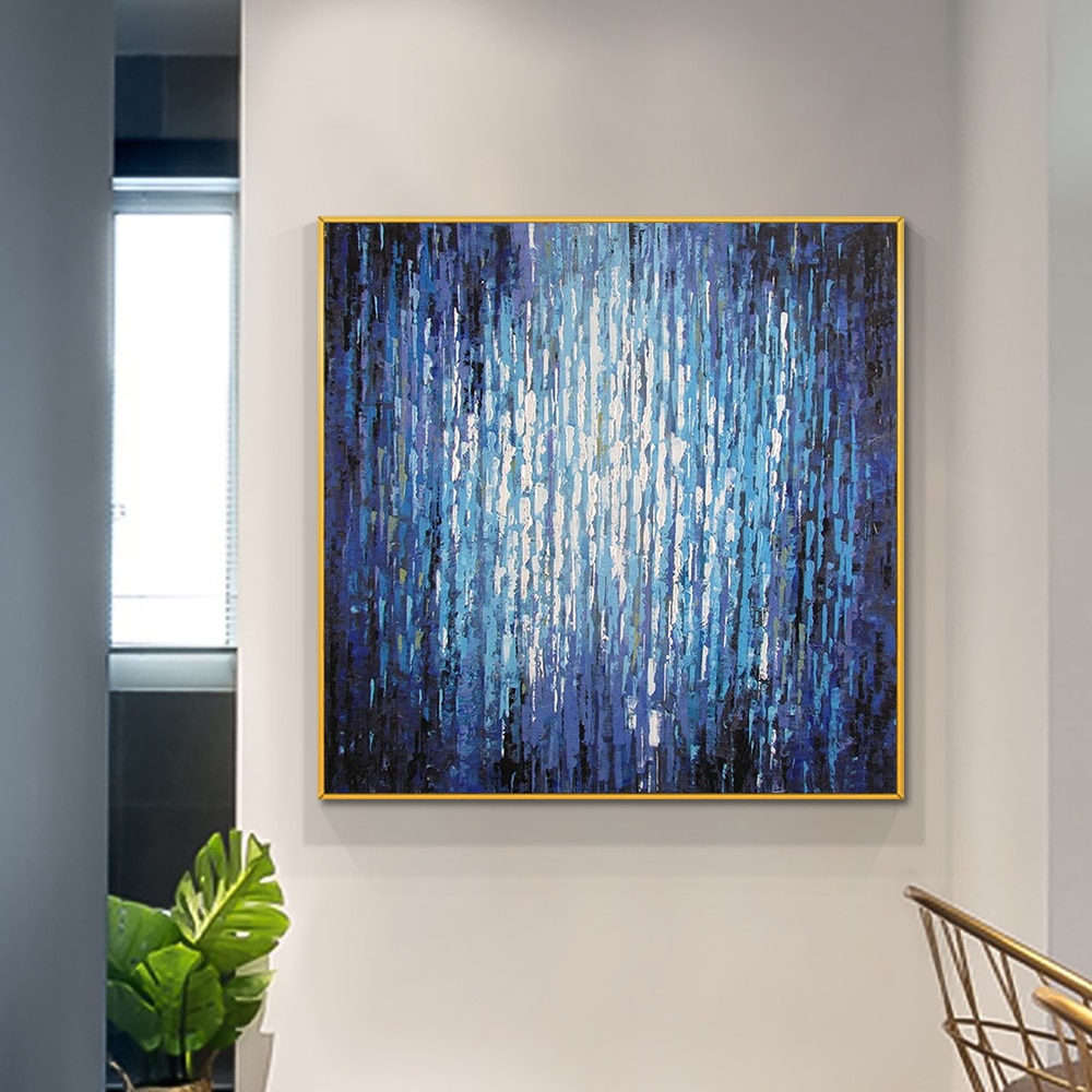 Abstract Purple Blue Oil Painting 100 Hand Painted On Canvas Wall Art Vintage Minimalist Poster Art For Modern Home Decor.jpg