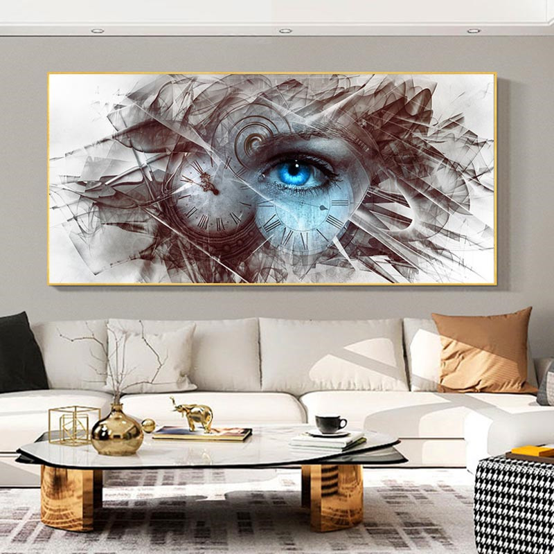 Abstract Woman Blue Eye Canvas Painting Figure Wall Art Home Decorative Pictures For Living Room Art Posters and Prints.jpg