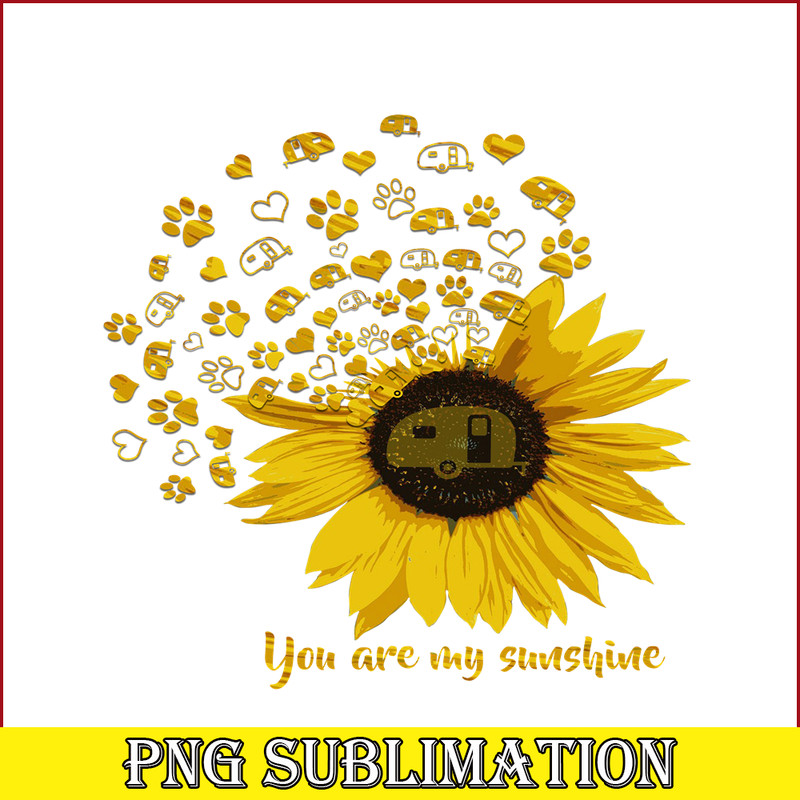 CAMP07112354-Sunflower PNG You Are My Sunshine PNG Camper VaN In Sunflower PNG.png