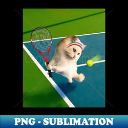 Persian Cat Playing Tennis - Artistic Sublimation Digital File - Create with Confidence