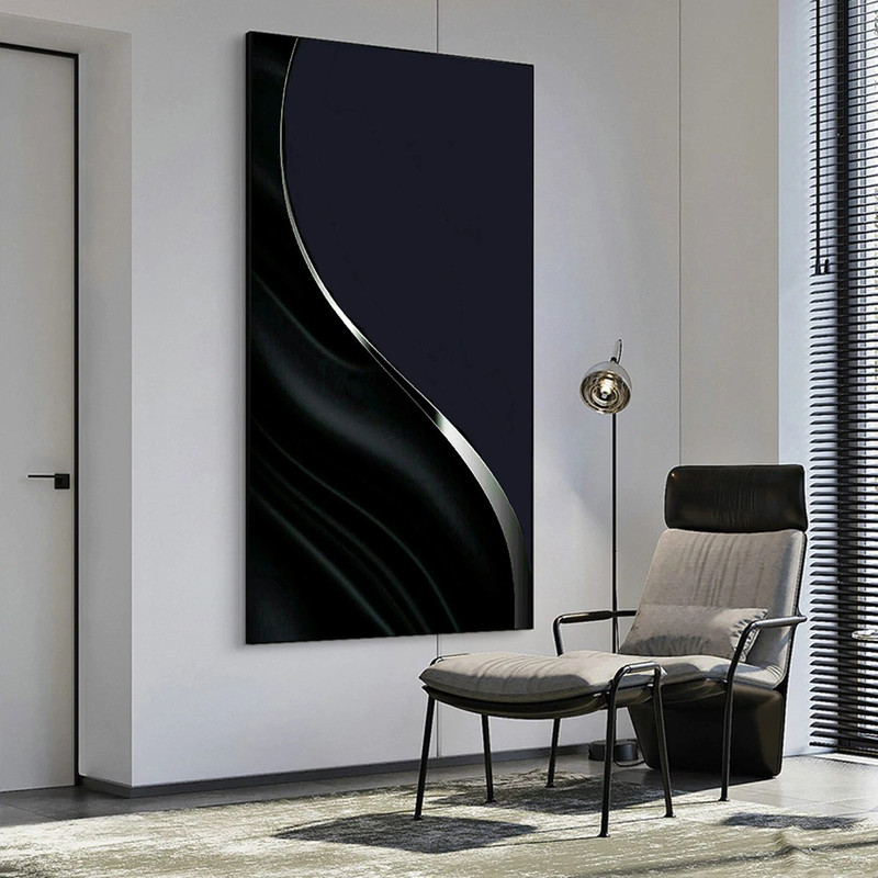 Nordic Minimalist Abstract Art Black Gold Canvas Poster Wall Art Canvas Painting Picture Art Print for Living Room Home Decor.jpg