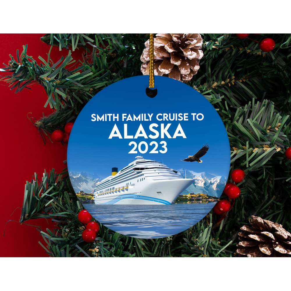 Alaska Cruise Ornament,Travel Christmas Gift,Honeymoon Ornament,Alaska Family Vacation Christmas gift, HAPS21 - 1.jpg