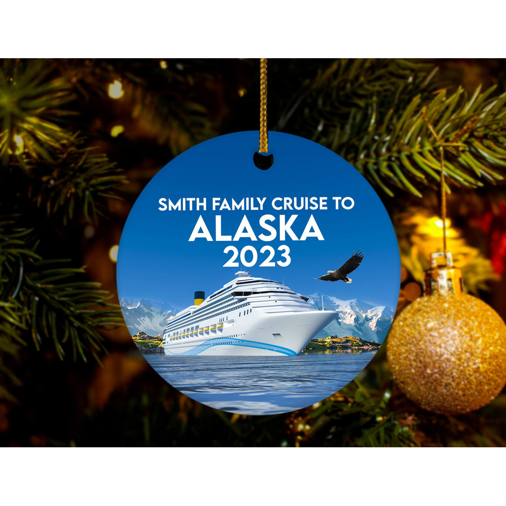 Alaska Cruise Ornament,Travel Christmas Gift,Honeymoon Ornament,Alaska Family Vacation Christmas gift, HAPS21 - 3.jpg