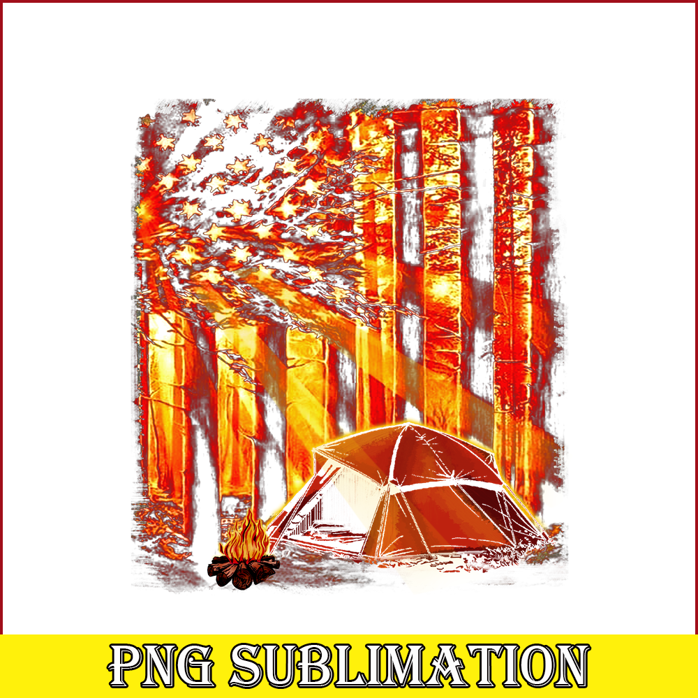 CAMP07112365-Into the wood PNG America Flag Camping PNG Loving Camping PNG.png