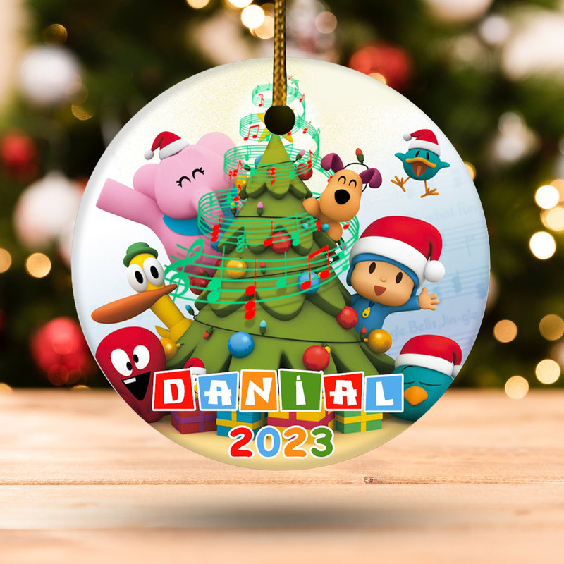Custom Pocoyo Christmas Ornament, Pocoyo Xmas 2023 Ornament, Pocoyo Tree Decoration, Pocoyo Kids Ornament, Christmas 2023 Ornament  E1MB36 - 1.jpg