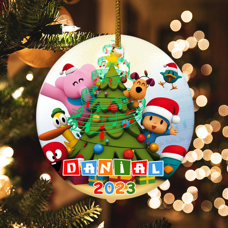 Custom Pocoyo Christmas Ornament, Pocoyo Xmas 2023 Ornament, Pocoyo Tree Decoration, Pocoyo Kids Ornament, Christmas 2023 Ornament  E1MB36 - 2.jpg
