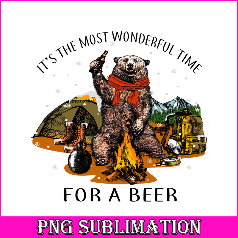 CAMP07112367-It's The Most Wonderful Time PNG Camping PNG For A Beer PNG.png