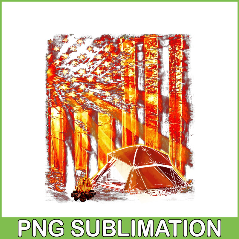 CAMP07112365-Into the wood PNG America Flag Camping PNG Loving Camping PNG.png