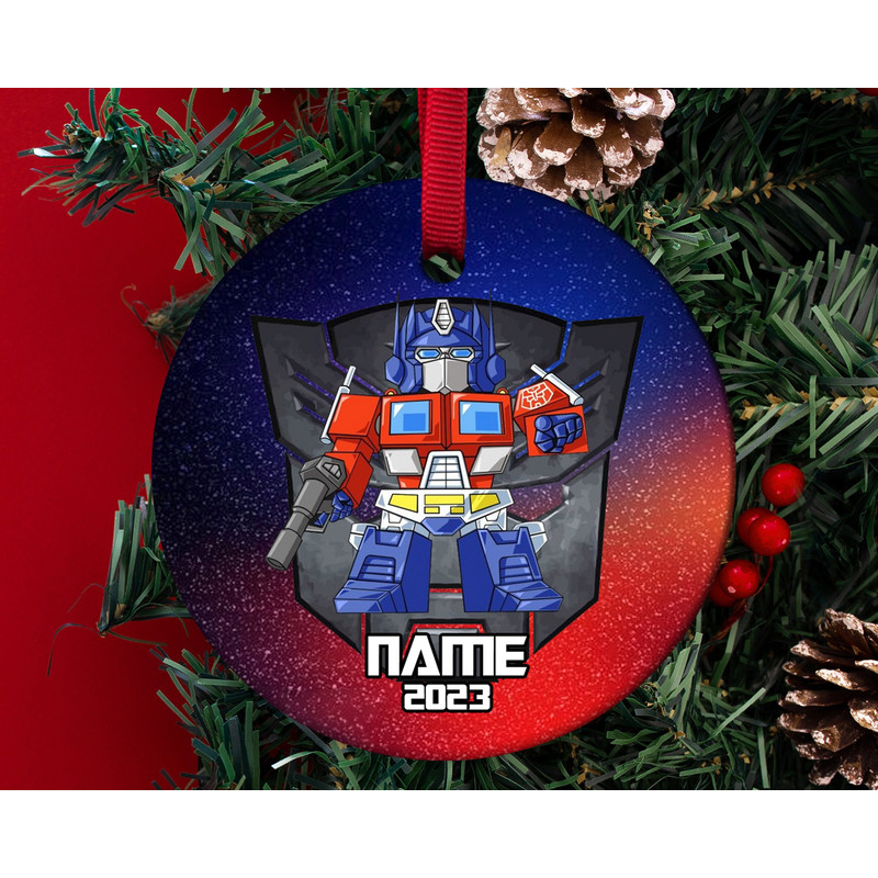 Custom Transformers Christmas ornament,Personalized Kids ornaments,Custom Name Ornament,Robot Ornament,Gift For Kids KBTC22 - 1.jpg