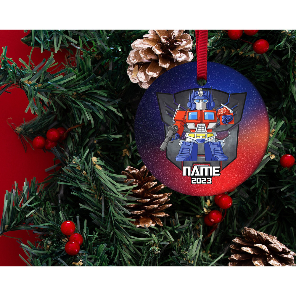 Custom Transformers Christmas ornament,Personalized Kids ornaments,Custom Name Ornament,Robot Ornament,Gift For Kids KBTC22 - 2.jpg