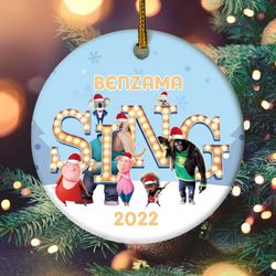 customized sing pig ceramic ornament, sing pig ornament