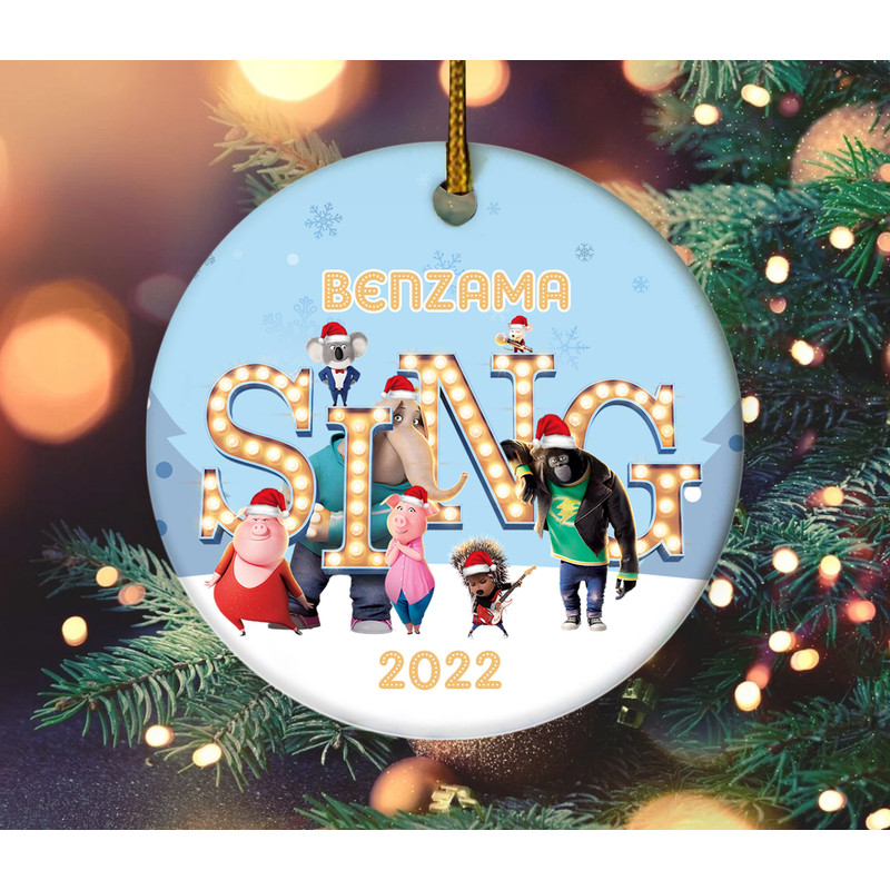 Customized Sing Pig Ceramic Ornament, Sing Pig Ornament, Sing Pig Cartoon Ornament, Christmas 2022, Christmas for Kid E-30112290 - 1.jpg