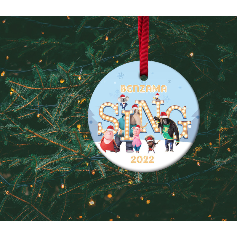Customized Sing Pig Ceramic Ornament, Sing Pig Ornament, Sing Pig Cartoon Ornament, Christmas 2022, Christmas for Kid E-30112290 - 2.jpg