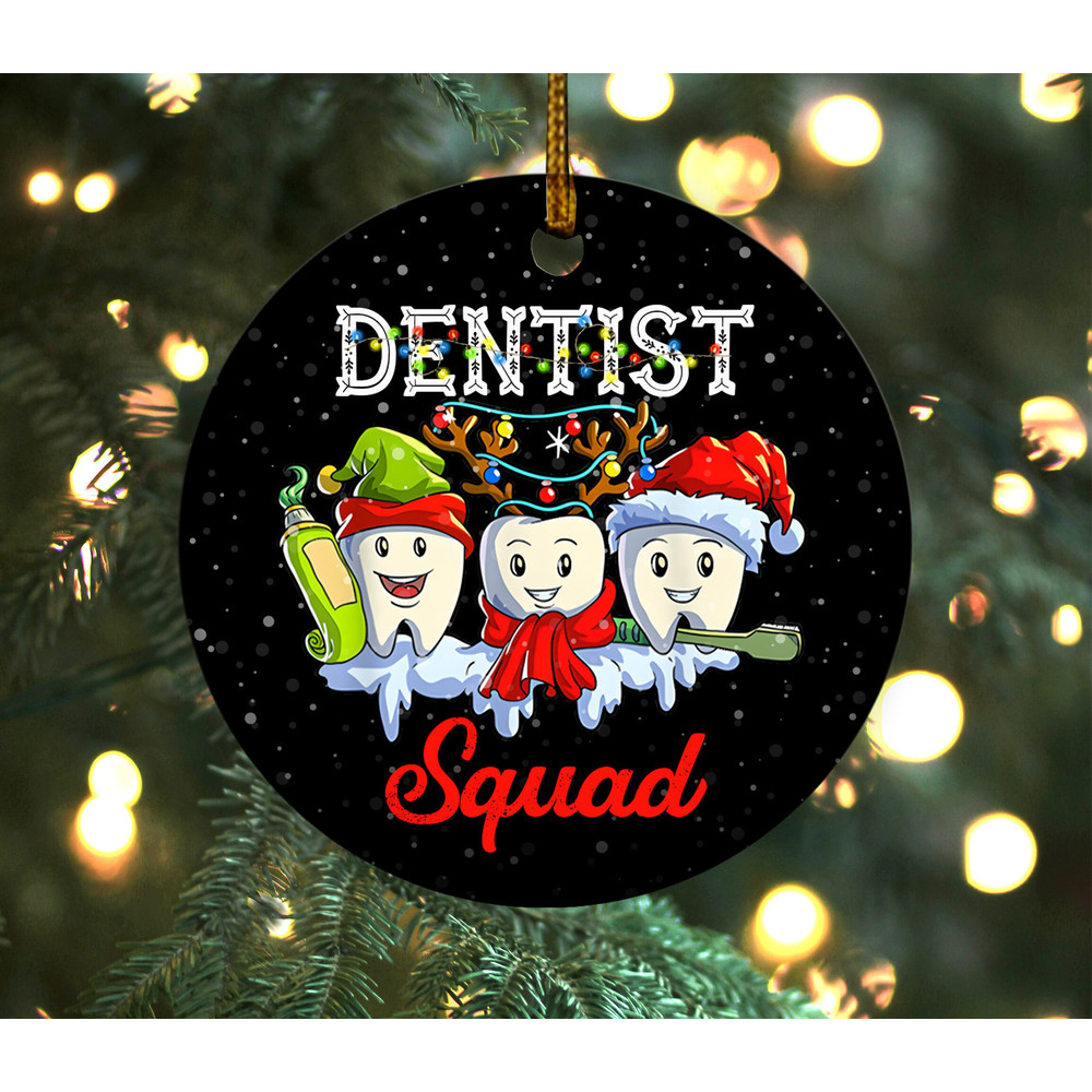 Dentist Christmas Ornament, Dental School Gift, Dental Christmas Ornament, Tooth Christmas Ornament, Dental Student Gift E1NG30 - 1.jpg