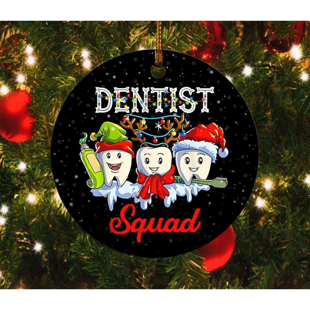 Dentist Christmas Ornament, Dental School Gift, Dental Christmas Ornament, Tooth Christmas Ornament, Dental Student Gift E1NG30 - 2.jpg