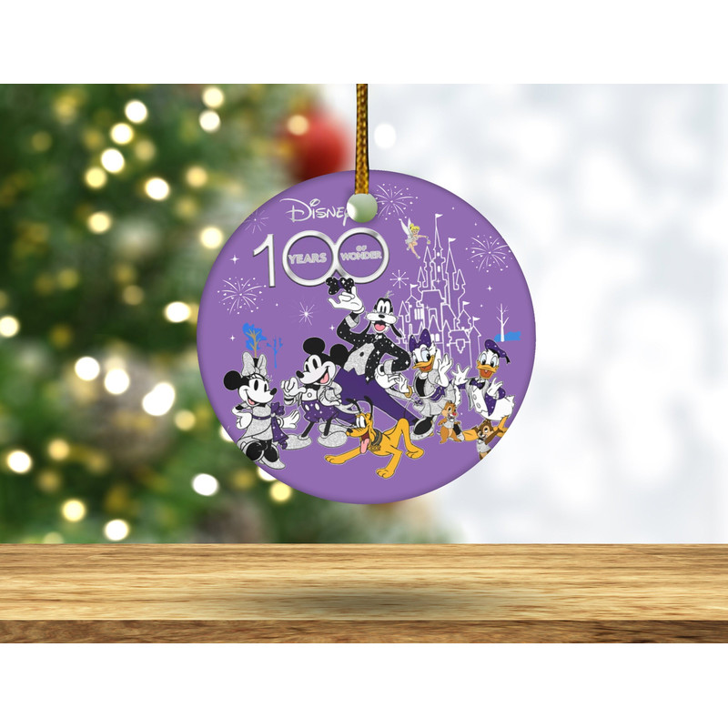 Disney 100th Anniversary OrnamentDisney 100th OrnamentMagic KingdomDisney WorldDisney 100th CelebrationChristmas Ornament OFVY09 - 1.jpg