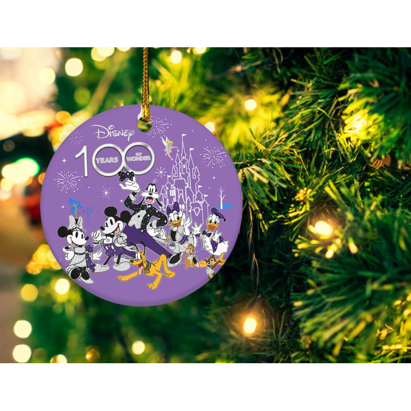 Disney 100th Anniversary OrnamentDisney 100th OrnamentMagic KingdomDisney WorldDisney 100th CelebrationChristmas Ornament OFVY09 - 3.jpg