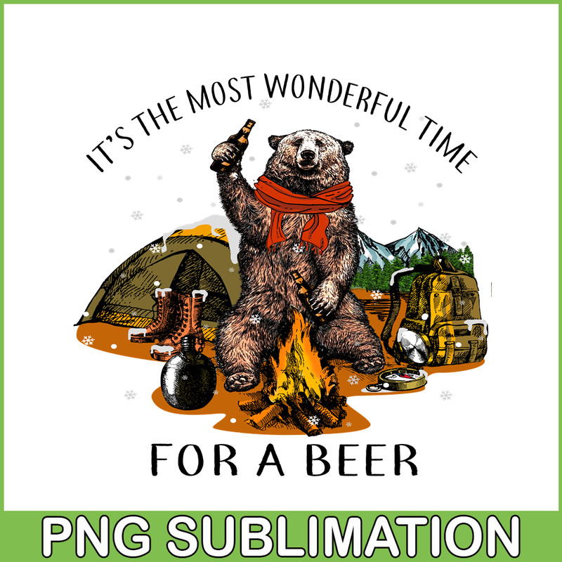 CAMP07112367-It's The Most Wonderful Time PNG Camping PNG For A Beer PNG.png