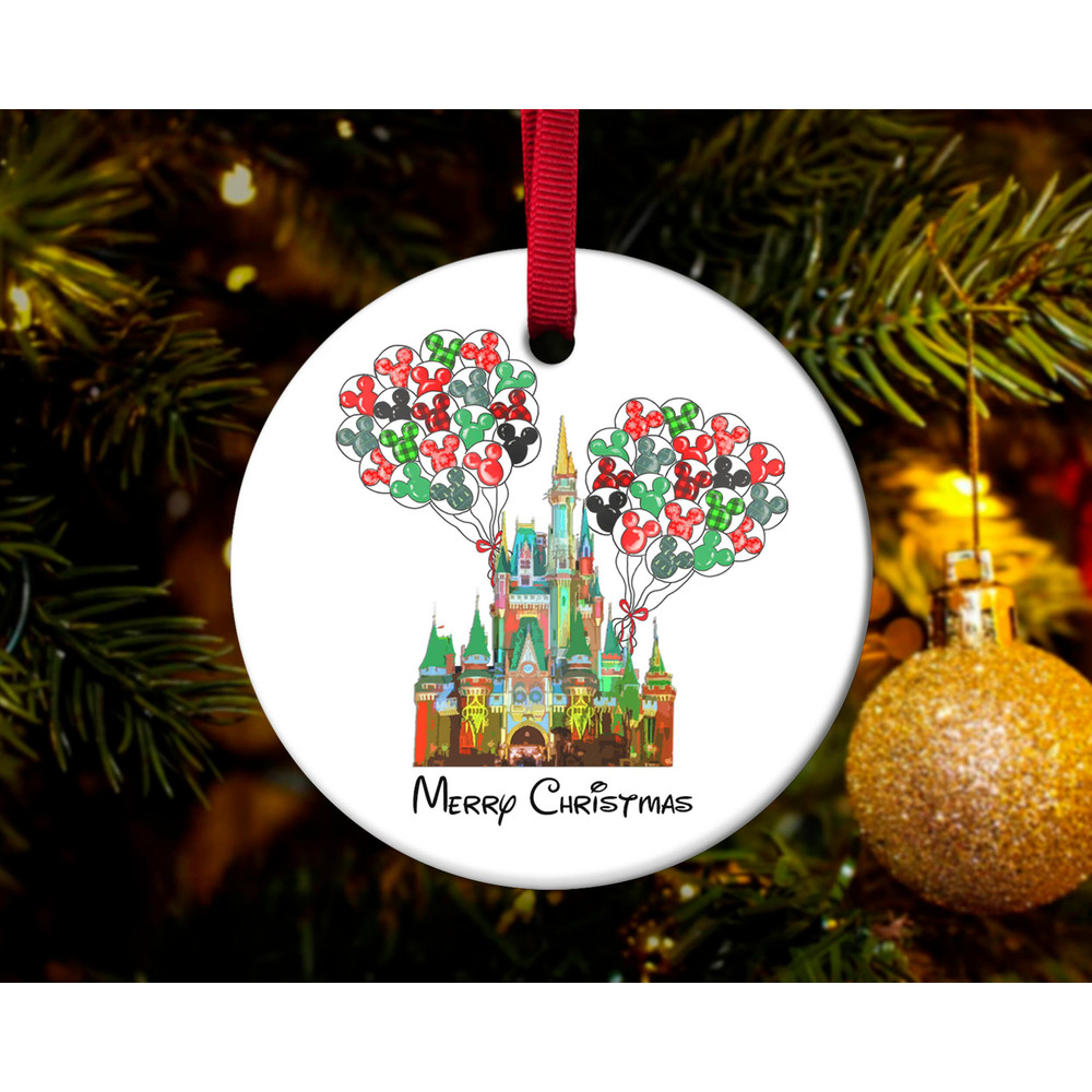 Disney World Christmas Ornament,Disney Castle Ornament,Mickey Ears Ornament, Christmas Gift,Disney Merry Christmas Ornament H-25112207 - 1.jpg
