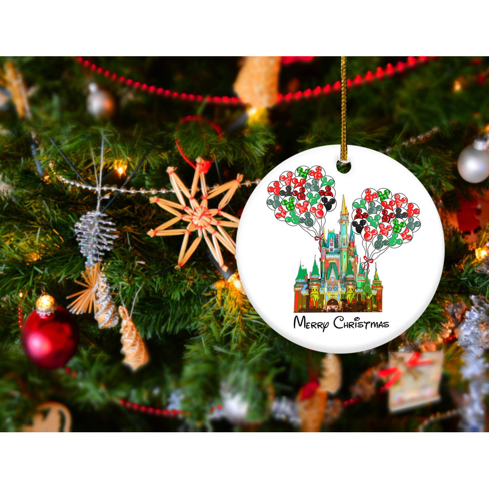 Disney World Christmas Ornament,Disney Castle Ornament,Mickey Ears Ornament, Christmas Gift,Disney Merry Christmas Ornament H-25112207 - 2.jpg