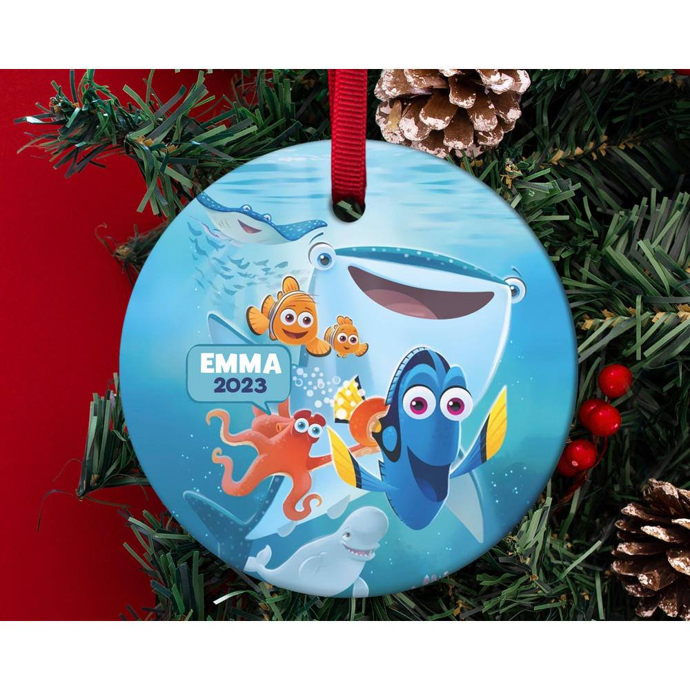Finding Nemo christmas ornament,Disney Nemo Ornament,Finding Dori Personalized Christmas ornament, HAPS26 - 1.jpg