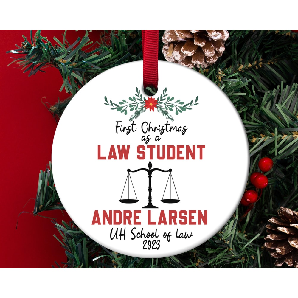 First christmas as a law student ornament,Law School Graduation gift,Lawyer ornament,Law student gift, HAPS11 - 1.jpg