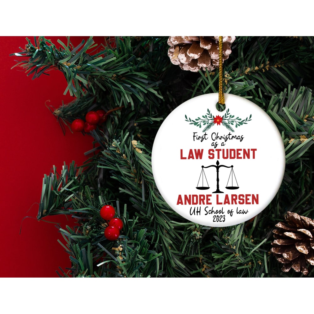 First christmas as a law student ornament,Law School Graduation gift,Lawyer ornament,Law student gift, HAPS11 - 2.jpg