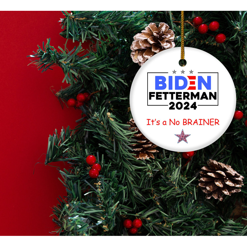 Funny Biden Fetterman Christmas Ornament,Gag Gift,Republicans Xmas Tree Ornament,Pro Trump Anti Democrat,Funny Gift, H-25112224 - 2.jpg