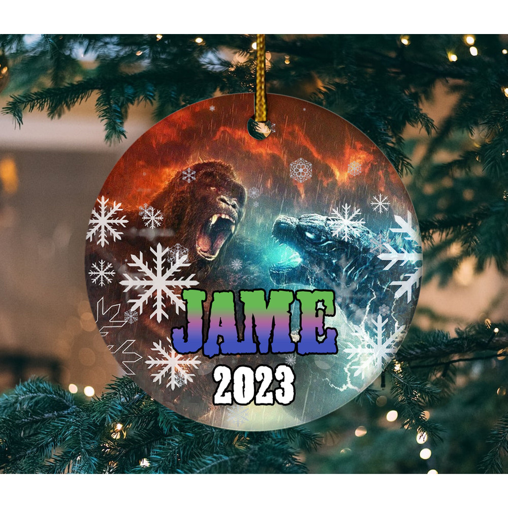 Godzilla Ornaments, Christmas Ornament, Custom Name Ornament, Keepsake Ornament E1MB18 - 2.jpg