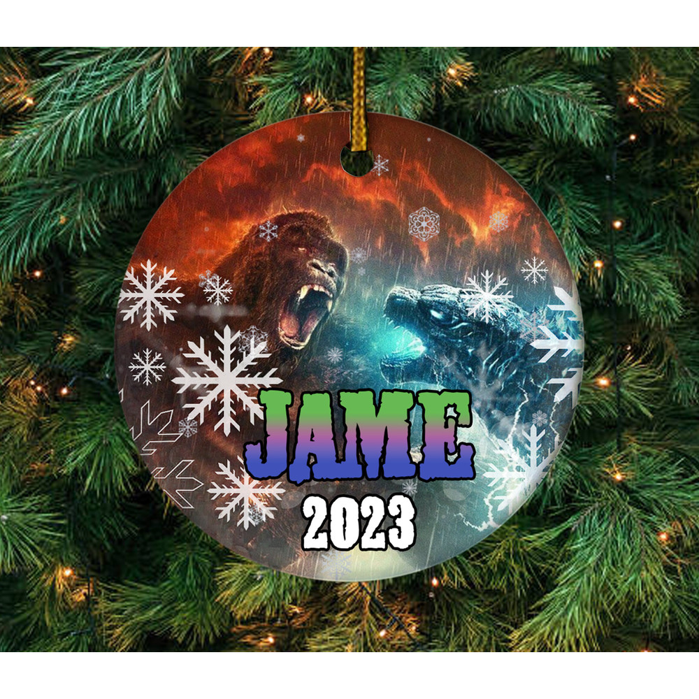 Godzilla Ornaments, Christmas Ornament, Custom Name Ornament, Keepsake Ornament E1MB18 - 3.jpg
