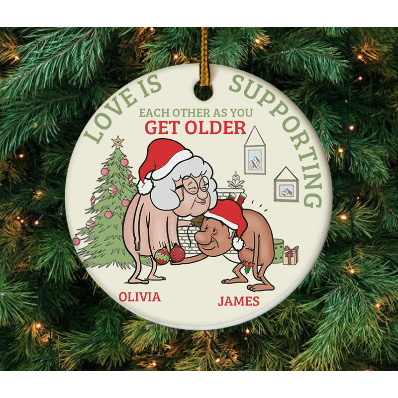 Funny Old Couple I Want To Grow Old With You Christmas Personalized Circle Ornament, Gift For Couple Marriage Gift, Christmas Gift E1MS25 - 3.jpg