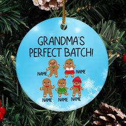 grandma  grandpas perfect batch ornament, custom family ornament
