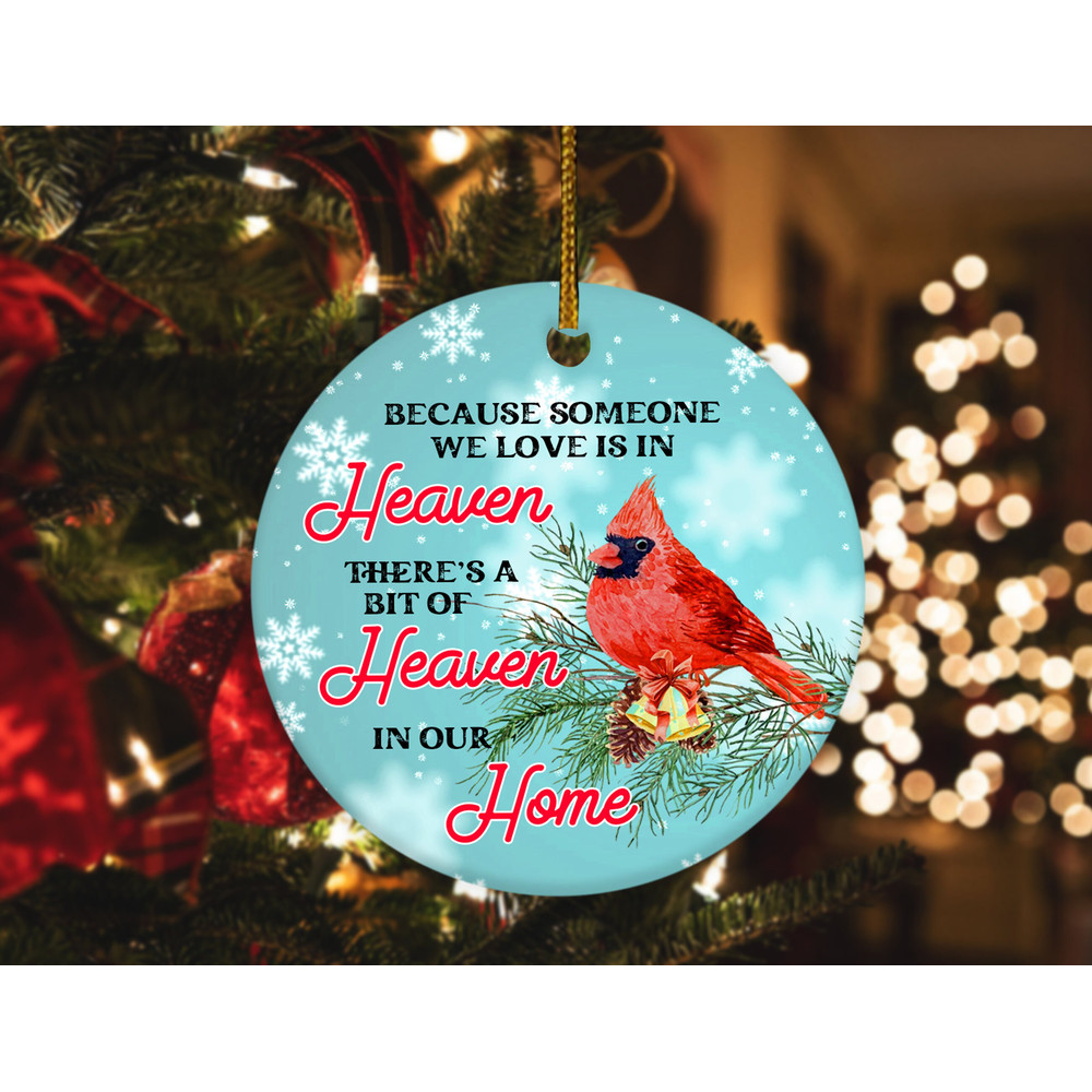 In Loving Memory Christmas Ornament,Christmas Ornament,Custom Memorial Ornament,Because Someone We Love is in Heaven, HAOF06 - 1.jpg