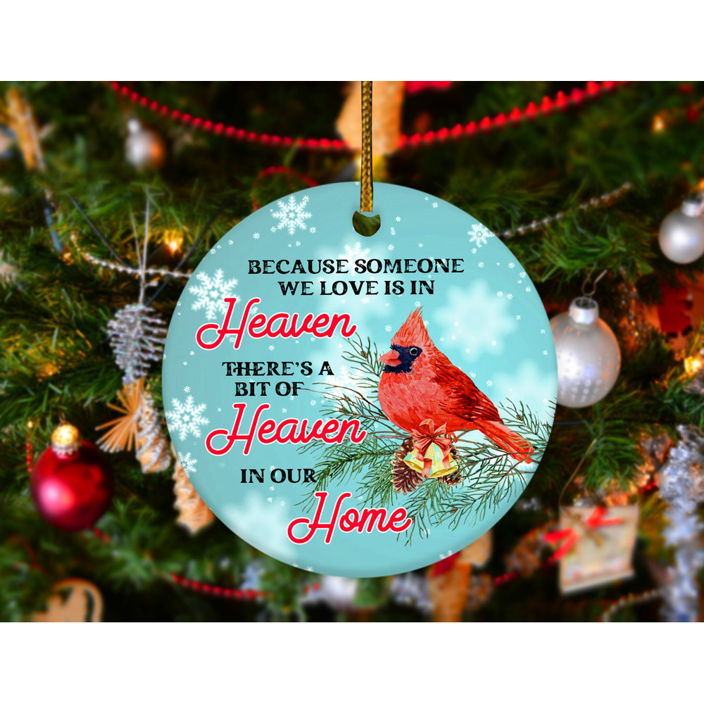 In Loving Memory Christmas Ornament,Christmas Ornament,Custom Memorial Ornament,Because Someone We Love is in Heaven, HAOF06 - 2.jpg