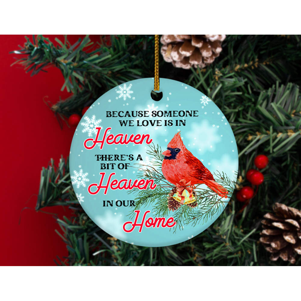 In Loving Memory Christmas Ornament,Christmas Ornament,Custom Memorial Ornament,Because Someone We Love is in Heaven, HAOF06 - 3.jpg