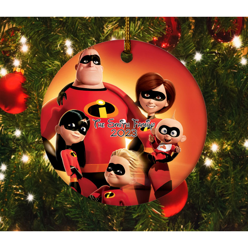 Incredibles OrnamentSuper Family Christmas OrnamentDash Violet Jack Jack OrnamentElastigirl Mr Incredible OrnamentCustom Gift OFXD41 - 3.jpg