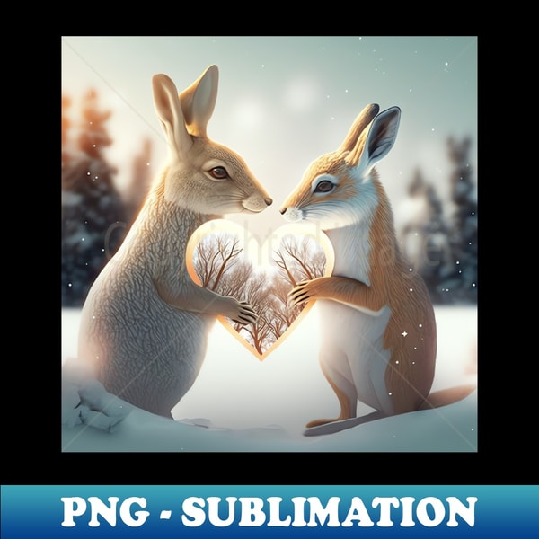 Rabbit couple in love - Instant Sublimation Digital Download | Inspire ...