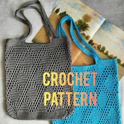 PDF crochet pattern tote bag MIST easy tutorial