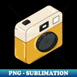 Simple Yellow Cute Retro Camera Photographer Art - Exclusive Sublimation Digital File - Spice Up Your Sublimation Projects