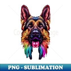 German Shepherd Photo Art - Signature Sublimation PNG File - Instantly Transform Your Sublimation Projects