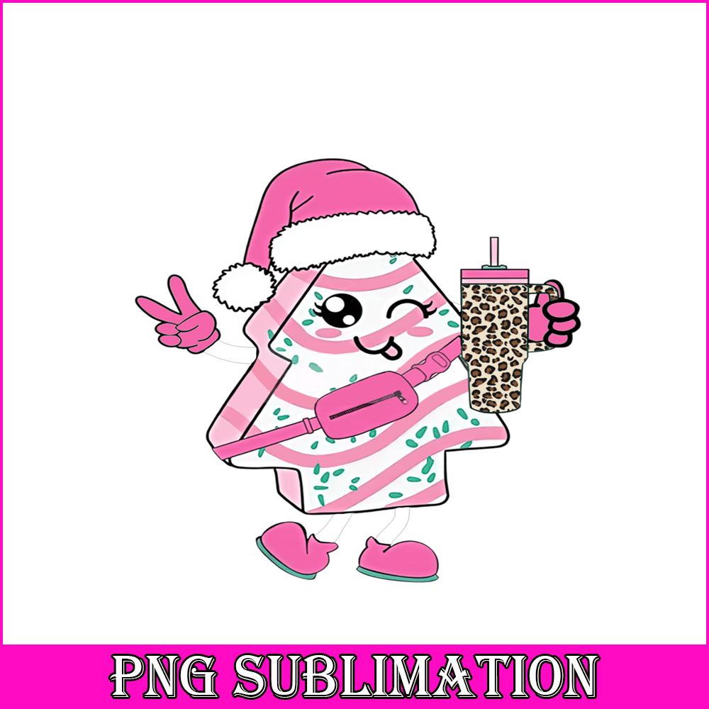 CRM07112395-Out Here Looking Like A Snack Cute Boo Jee Xmas Trees Cakes Png, Boojee Tumbler Inspired Belt Bag Png.png