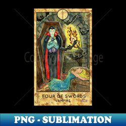 Four Of Swords Major Arcana Tarot Card - Signature Sublimation PNG File - Transform Your Sublimation Creations