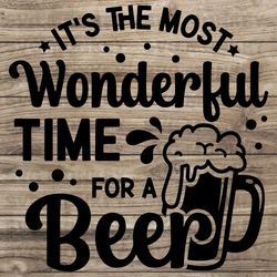 It's The Most Wonderful Time For A Beer Svg, Funny Christmas Shirt Svg, Christmas Alcohol Saying SVG EPS DXF PNG