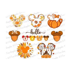 hello fall svg bundle, fall leaves pumpkin svg, fall vibes svg, autumn leaf svg, fall acorns svg, happy autumn svg, autu