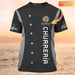 churros 3d custom shirt: unique black churreria lovers uniform - stand out!