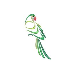 Parrot Embroidery Design, Bird Embroidery File, 3 sizes, Instant Download