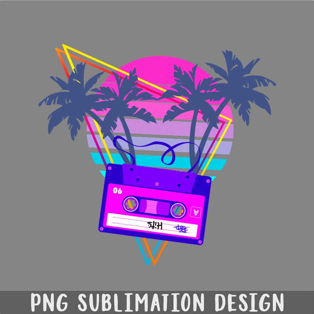 DM2411239-90s Vaporwave Sunset Cassette Tape in Outrun Synthwave style design PNG, Christmas PNG.jpg
