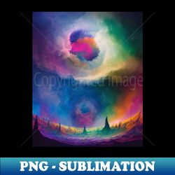 Alien Planet Landscape Watercolor - Exclusive Sublimation Digital File - Fashionable and Fearless